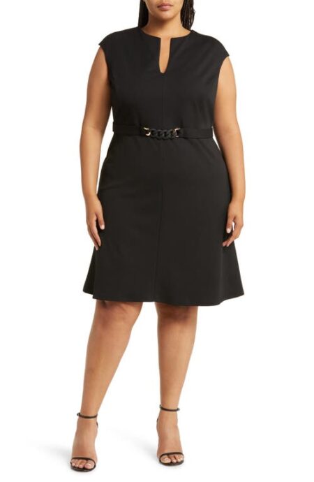 Belted Sheath Dress in Black at Nordstrom   W