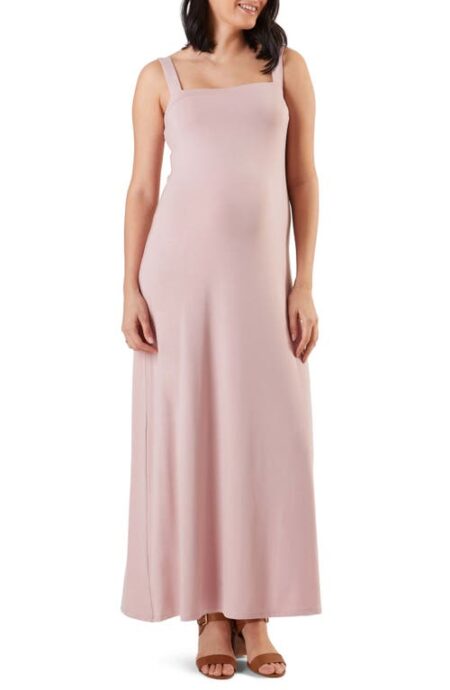  Cara Maternity Maxi Dress in Dusty Rose at Nordstrom  X-Large