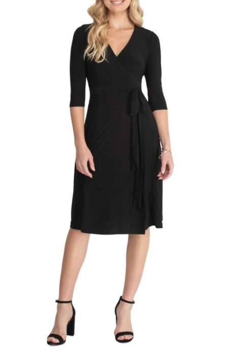  Essential Wrap Dress in Black Noir at Nordstrom  Small