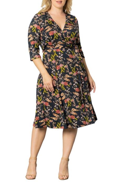  Essential Wrap Dress in Midnight Meadow at Nordstrom   