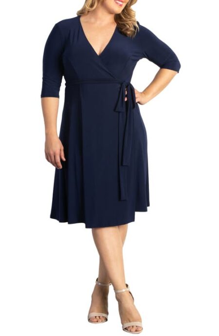  Essential Wrap Dress in Nouveau Navy at Nordstrom   