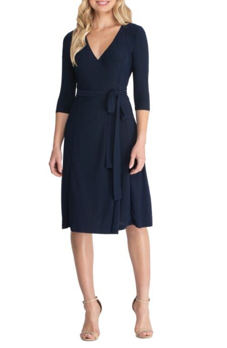 Essential Wrap Dress in Nouveau Navy at Nordstrom  Large