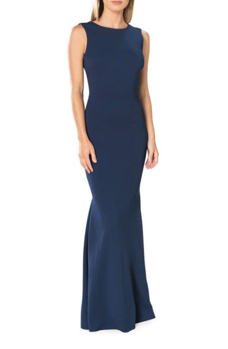  Leighton Sleeveless Mermaid Evening Gown in Peacock Blue at Nordstrom  Xx-Large
