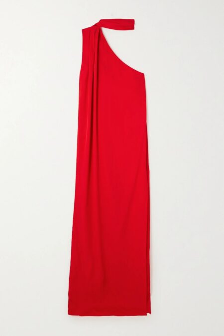   + Net Sustain One-shoulder Satin Gown Red