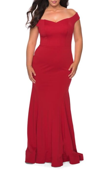  Off the Shoulder Gown in Red at Nordstrom   W