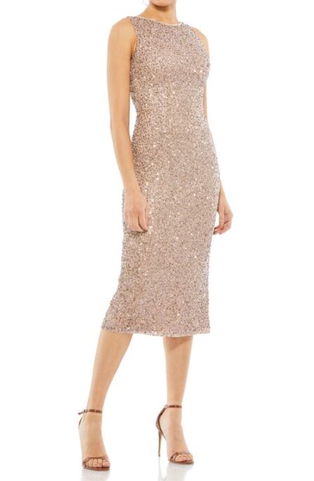  Sequin Sleeveless Cocktail Dress in Rosewood at Nordstrom   