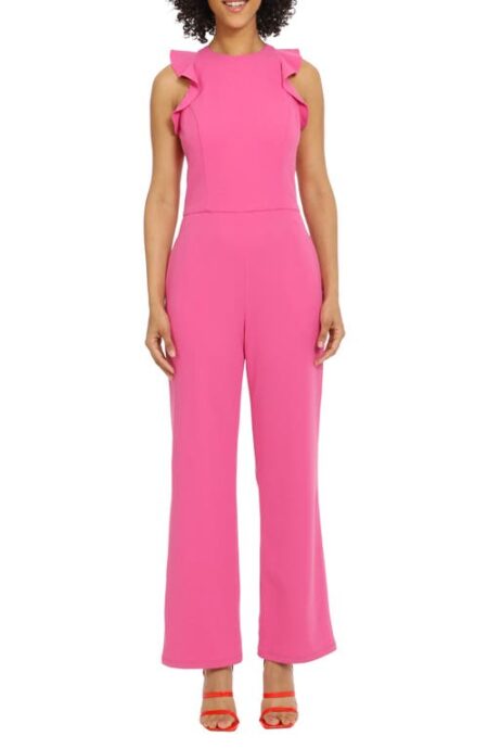  Sleeveless Ruffle Jumpsuit in Phlox Pink at Nordstrom   