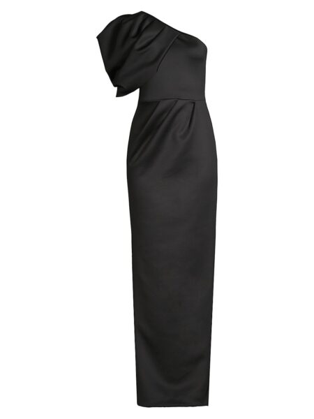 Women's Egan One-Shoulder Gown Black   