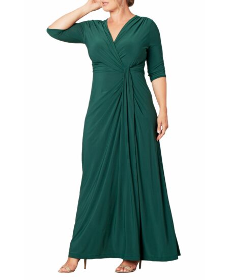 Women's Plus  Romanced by Moonlight Long Gown Hunter green