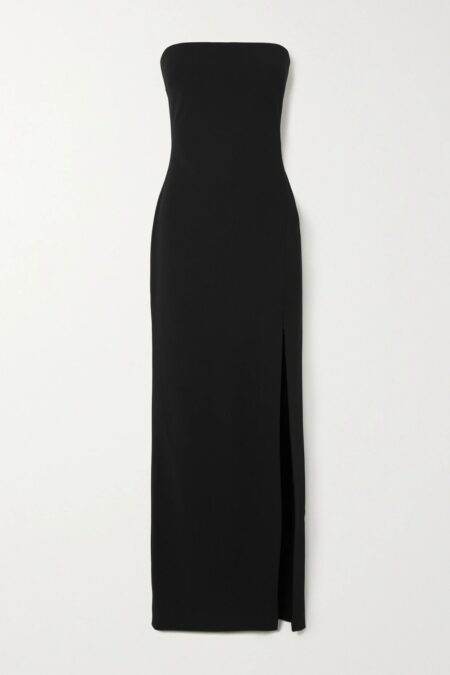   Zora Strapless Stretch-crepe Maxi Dress Black