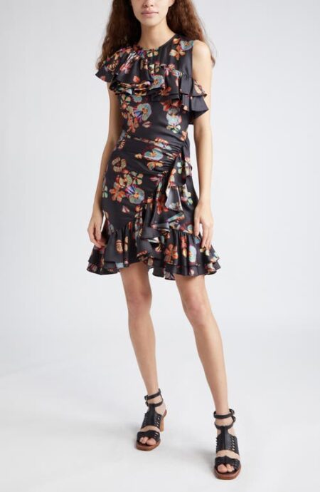  Candace Floral Silk Dress in Lune at Nordstrom   