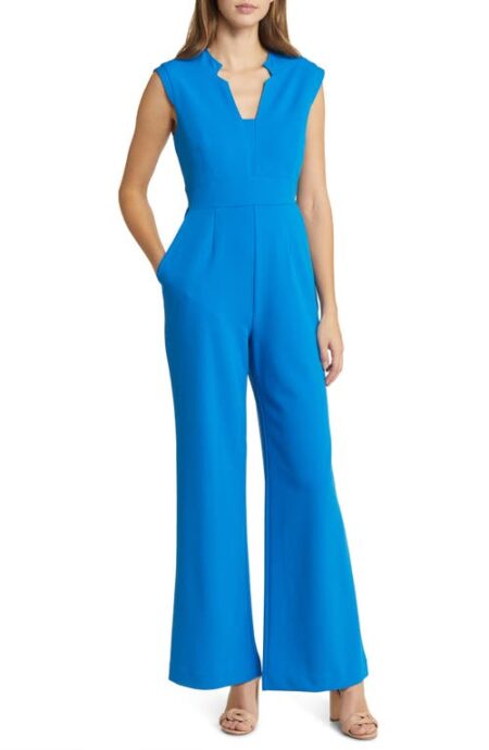  Cap Sleeve Wide Leg Jumpsuit in French Blue at Nordstrom   