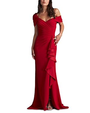  One Shoulder Crepe Gown