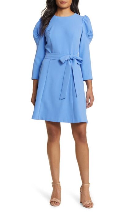  Tie Belt A-Line Dress in Periwinkle at Nordstrom   
