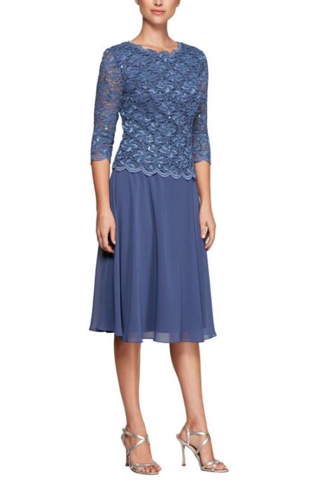  Faux Two-Piece Cocktail Dress in Wedgewood at Nordstrom   