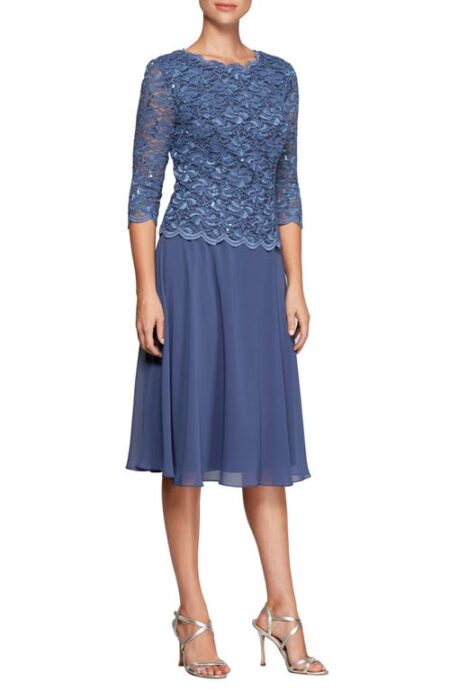  Faux Two-Piece Cocktail Dress in Wedgewood at Nordstrom   P