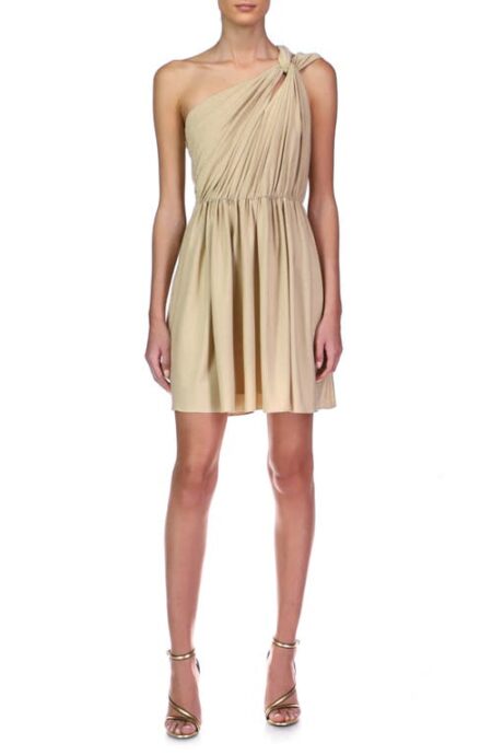  Rory Metallic Jersey One-Shoulder Cocktail Dress in Gold at Nordstrom   