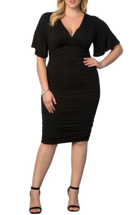  Rumor Ruched Body-Con Dress in Black at Nordstrom   
