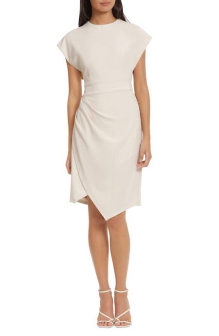  Side Gathered Sheath Dress in Horn at Nordstrom   