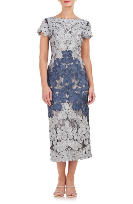  Soutache Lace Cocktail Dress in Blue Slate at Nordstrom   