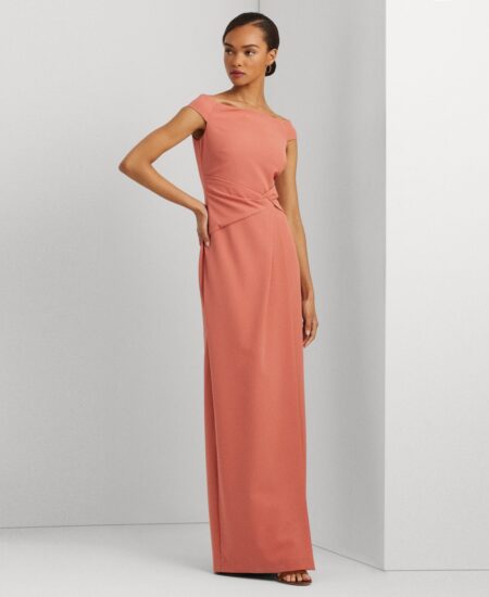  Women's Off-The-Shoulder Gown Pink Mahogany