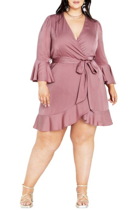  Estelle Faux Wrap Dress in Dusty Orchid at Nordstrom  X 