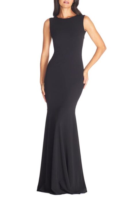  Leighton Sleeveless Mermaid Evening Gown in Black at Nordstrom  Xx-Small