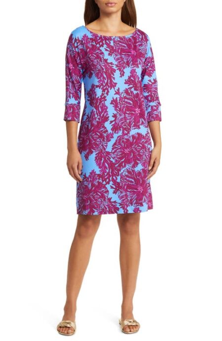 Lilly Pulitzer Braedyn UPF  + Shift Dress in Abaco Blue at Nordstrom  X-Large