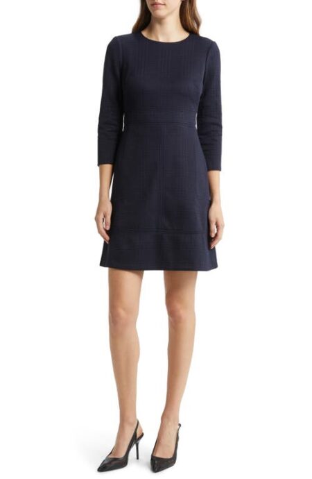  Plaid A-Line Dress in Navy at Nordstrom   