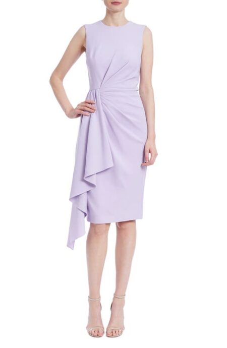  Side Drape Sleeveless Sheath Dress in Lilac at Nordstrom   